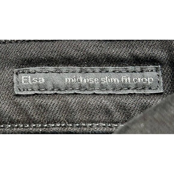 Citizens of Humanity‎ Elsa Mid Rise Slim Fit Crop Jeans Black Sz 30  MADE IN USA - Picture 6 of 11